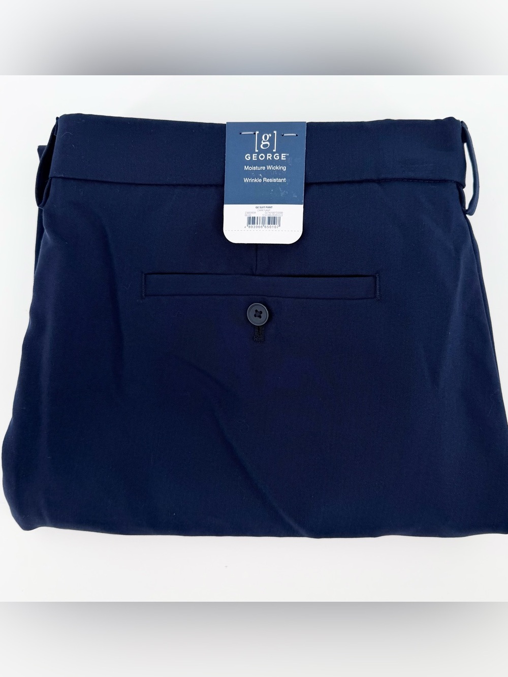 NWT George Premium Suit Pants Mens 40x30 Navy Moisture Wicking
Wrinkle Resistant
